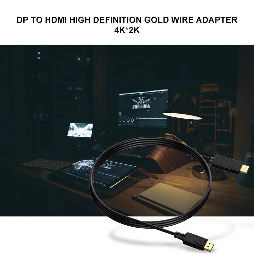 DisplayPort-HDMI кабель 1080P DP-HDMI M/M 4K 60hz конвертер DisplayPort 2M для HDTV проектора ноутбука ПК