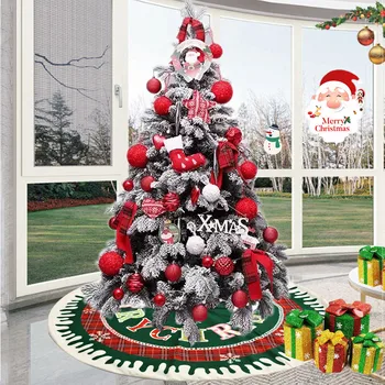 

Durable Fabric Cartoon Printed Christmas Tree Skirt Xmas Tree Decoration Home YU-Home