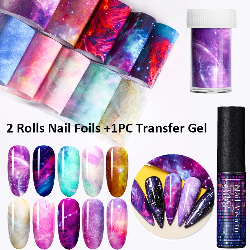 

Nail Vision 5ml Nail Foil Adhesive Glue Starry Sky Sticker Set Transfer Sticker Adhesive Nail Polish Gel DIY Manicure Design