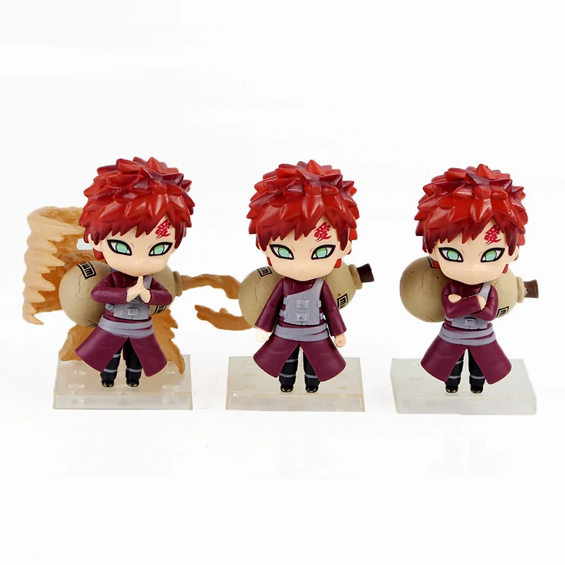 

3pcs/Set Q Anime Naruto Shippuden Sand Hidden Village Gaara Kazekage PVC Action Figure Collectible Model Toys