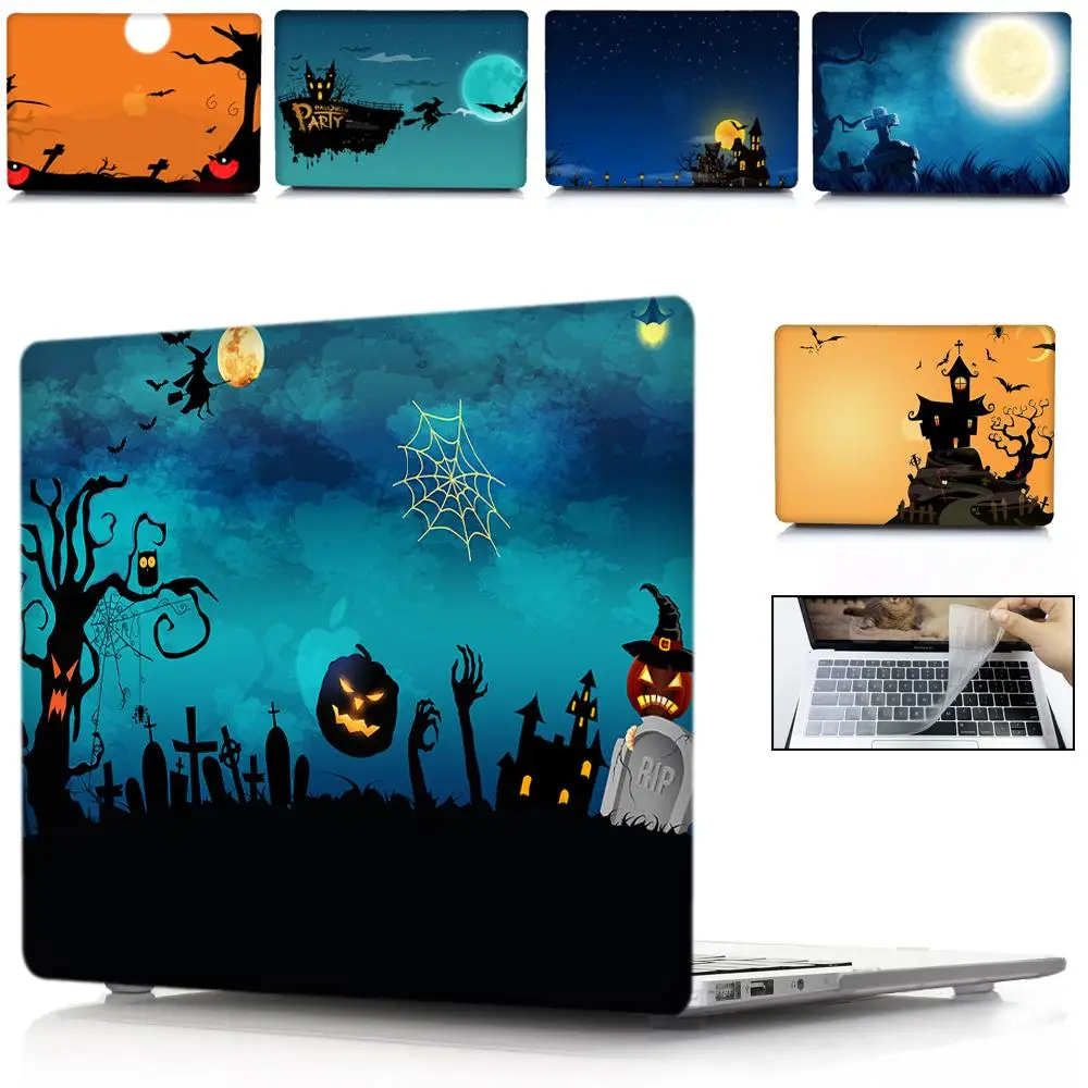 3D чехол для ноутбука на Хэллоуин для MacBook Air 13 Pro retina 11 12 13 13,3 15, для Macbook New Pro 13 15 чехол для клавиатуры с сенсорной панелью