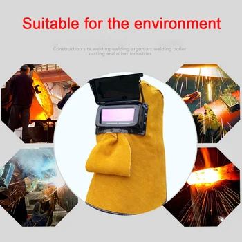 

Welding Mask Magic Tape Widely Used Durable Soft Face Protection Casting Helmet Thicken Cowhide Breathable Hole Easy Use Tool