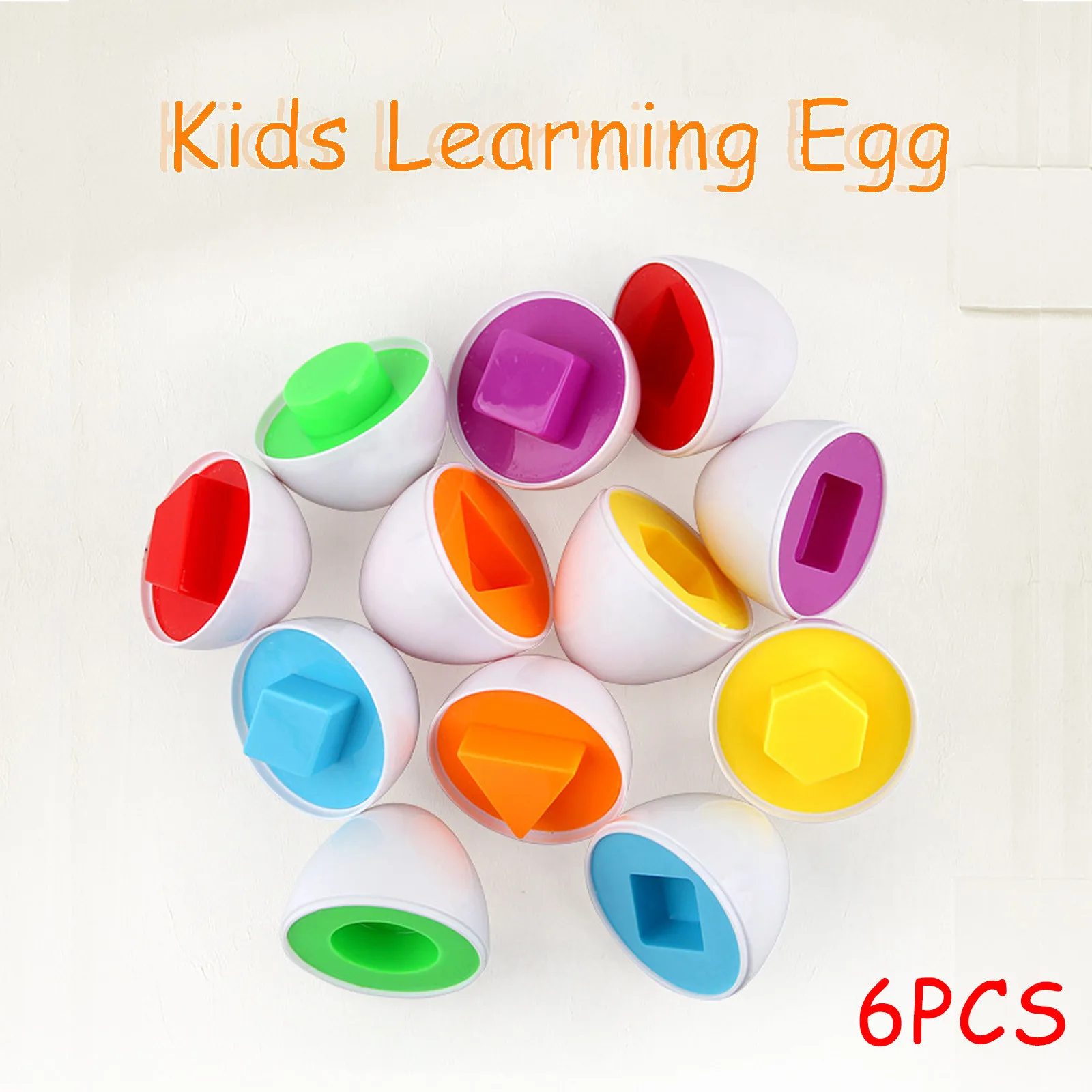 Juguetes Educativos de gallina divertida para niños, cápsula de juguete con patrón geométrico, regalo educativo, Luz Portátil, gran oferta, 6 uds.