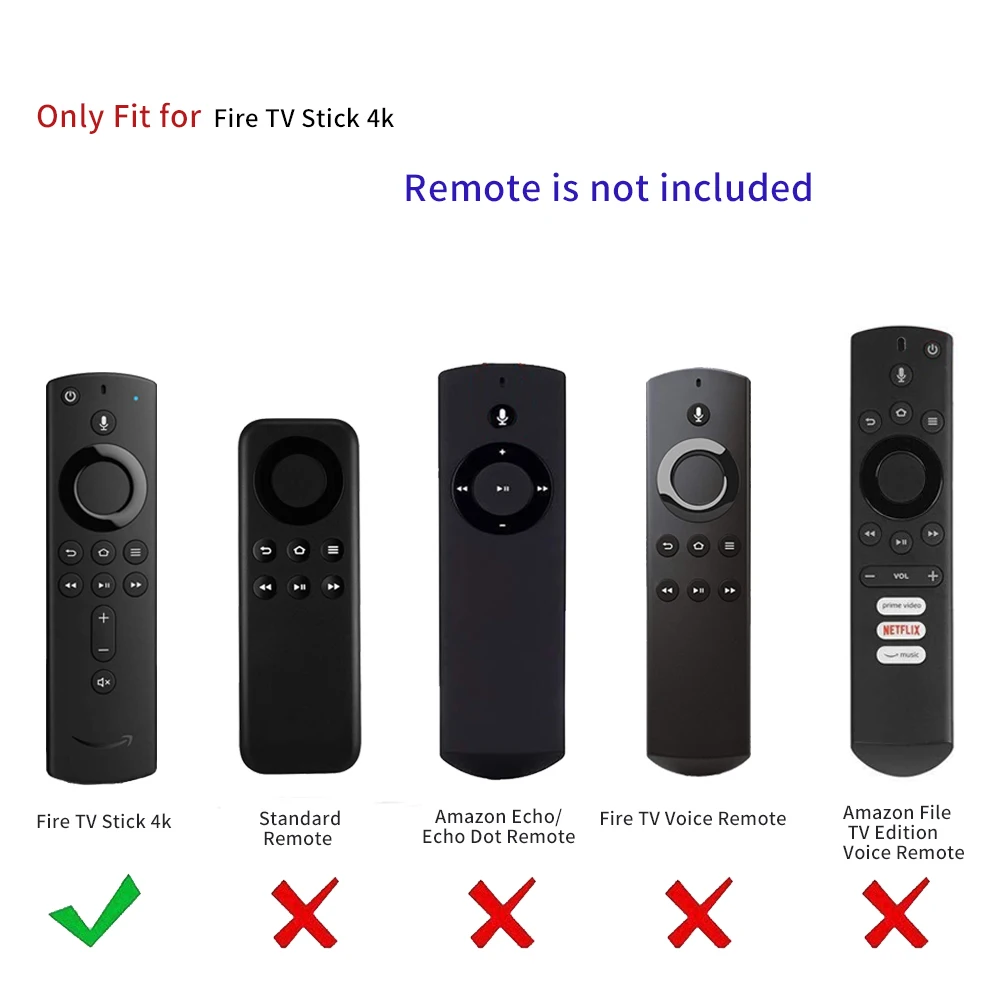 SIKAI мягкий силиконовый защитный чехол для Fire tv Stick 4K shockproff мягкие прочные противоскользящие аксессуары для amazon