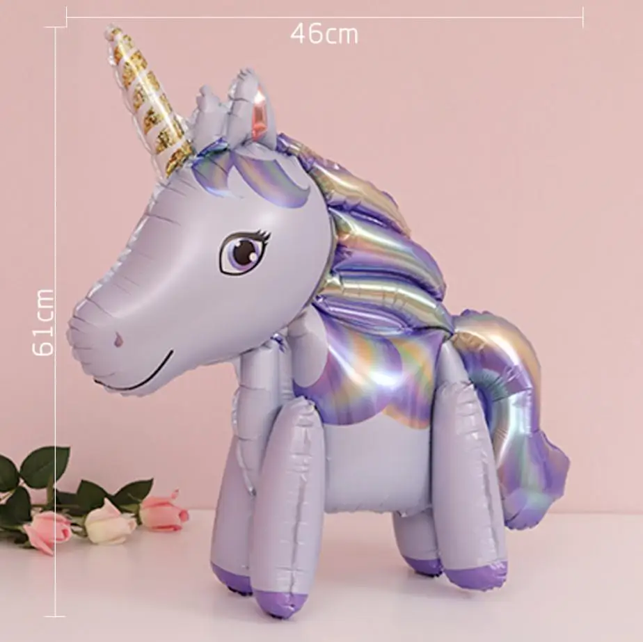 Unicorn Balloons 5 TAOUP 5 шт. одноразовые татуировки Единорог стикер с днем рождения Единорог Декор ребенок душ девушка Unicornio День Рождения Декор дети - Цвет: Unicorn Balloons 5