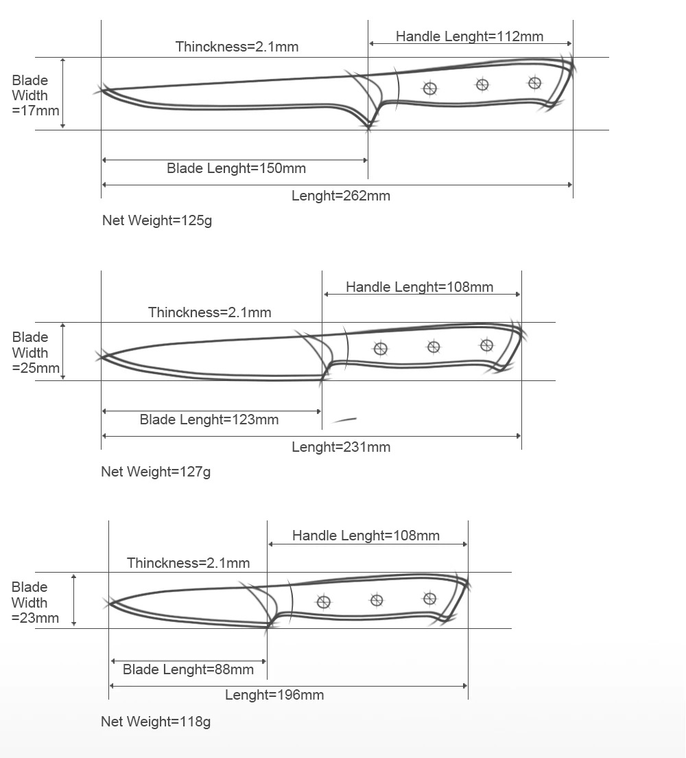 5pcs Hand Forged Damascus Kitchen Knife Set