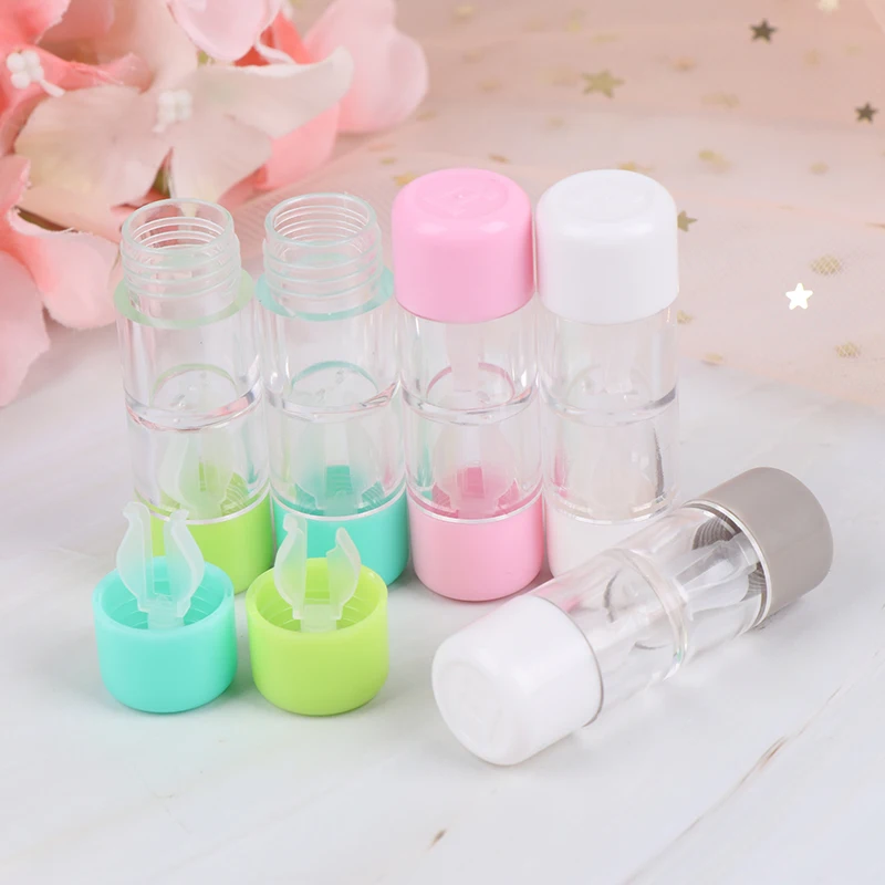 1Pcs 5 Colors Cosmetic Contact Lens Container Holder Lens Case Protective Box RGP Hard Contact