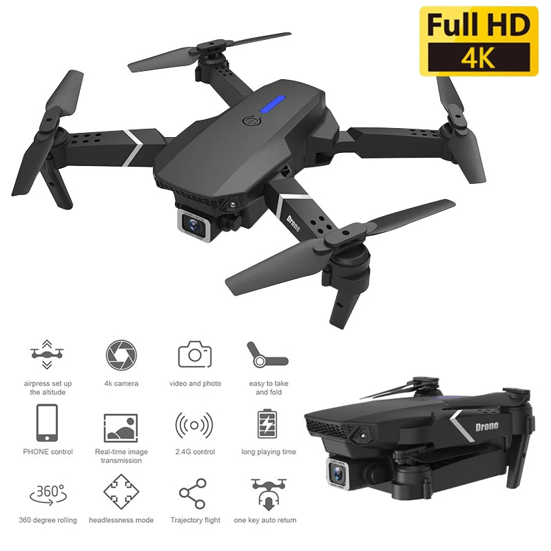 LSRC E525 Дрон 4k HD широкоугольная двойная камера 1080P WIFI визуальное позиционирование