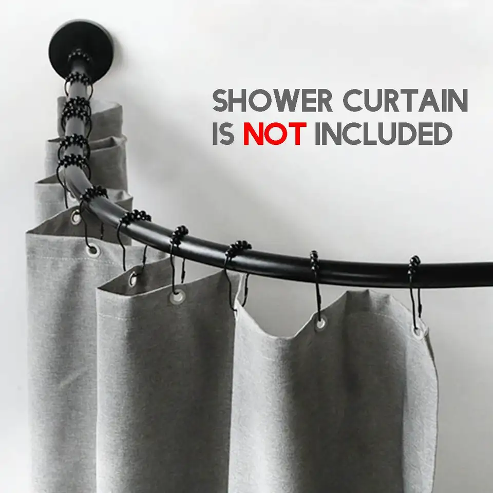 Bathtub Extendable Corner Shower Curtain Rod Pole Stainless Steel Rail Rod Bar Bath Door Curtain Rods For Bathroom Clothing Store Etc 80 To 100 X 100 To 150cm Home Kitchen Shower Curtain Rods