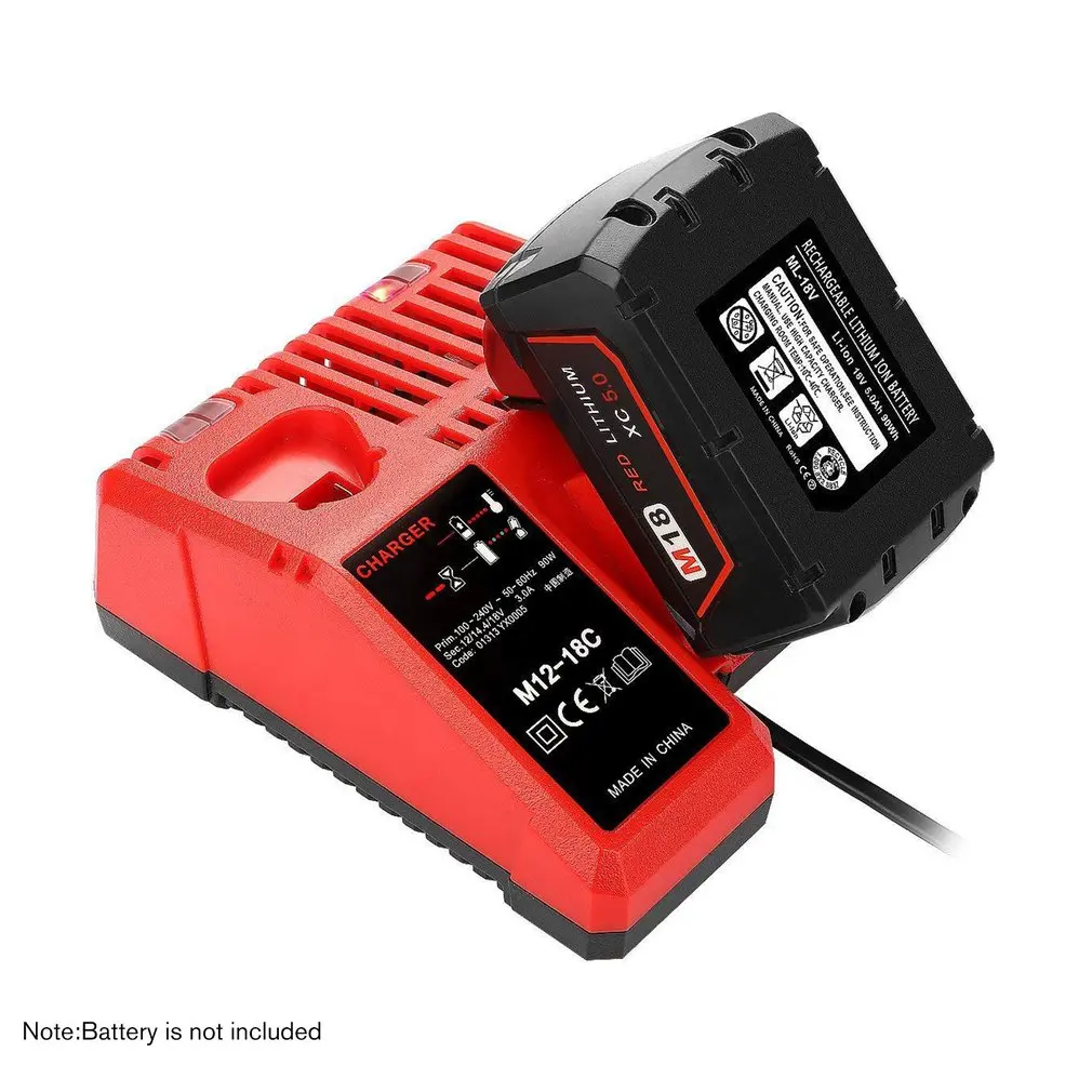 

New M12-8C Tool Battery Charger 110-240V Li-ion Battery Charger for Milwaukee M12 M18 48-11-1815 48-11-1828 48-11-2401 48-11-240
