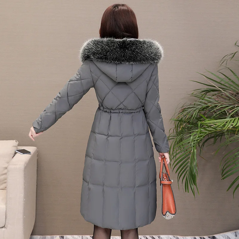 

Fur Collar Hooded Cotton-padded Clothes Cotton-padded Jacket Winter 2019 New Style Mid-length Korean-style Large Size Loose Thic