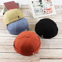 TOHUIYAN, без закручивания, вышивка, без полей, головные уборы для мужчин и женщин, хлопок, Череп, шапка s, Молодежная, без полей, шапка Docker, моряк, шапочка