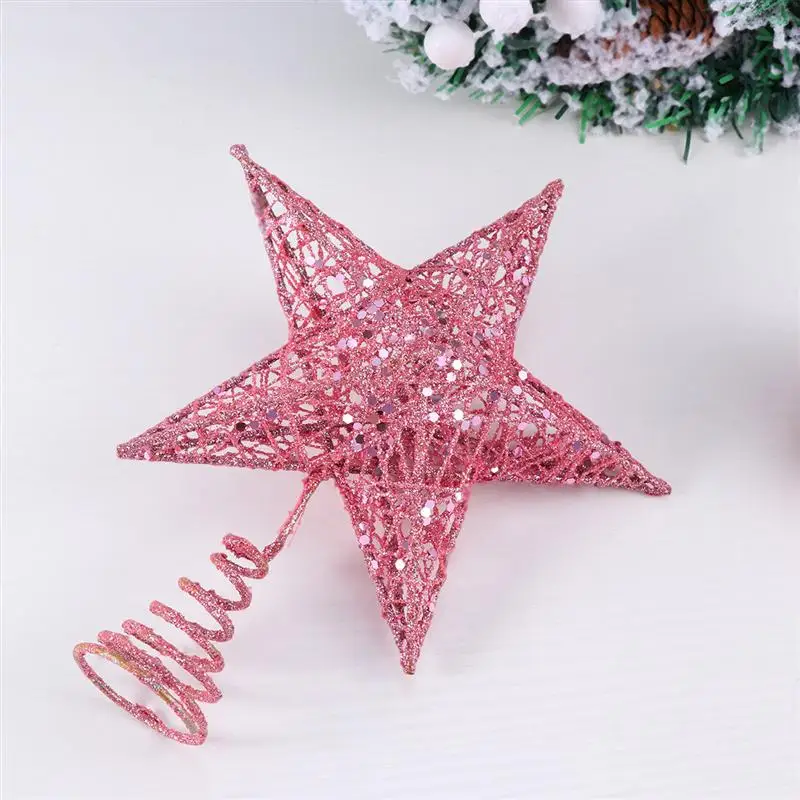 Golden NUOBESTY Christmas Tree Topper Star Glittering Christmas Tree Decoration Ornaments