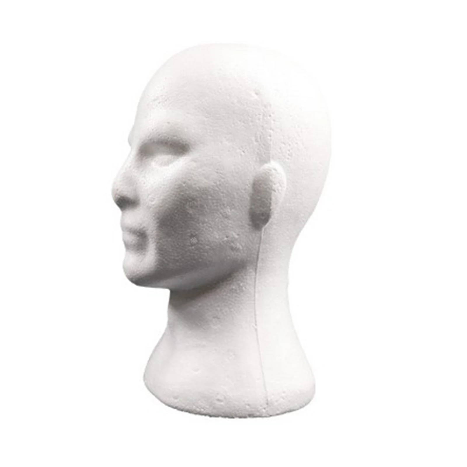 Styrofoam Male Mannequin Head, Suitable for Use in Salon, Shopping Mall, at Home, Travelling and Much More