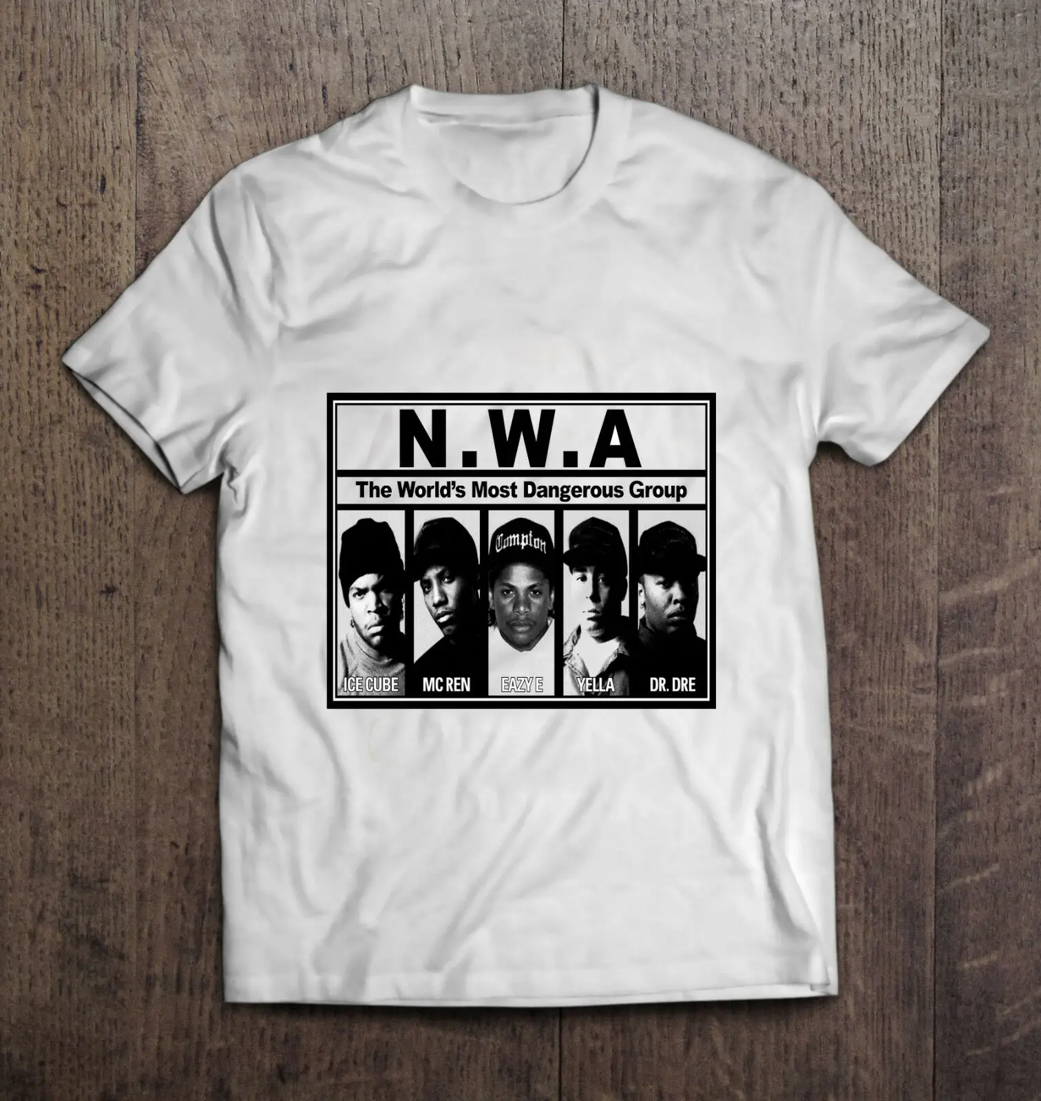 Nwa мужская белая футболка хип-хоп прямая из Комптона | Мужская одежда