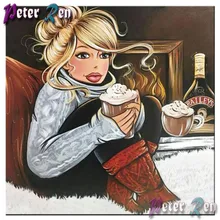 5d Cartoon girl with ice cream Diamond Painting full Square\Round Rhinestone Embroidery Mosaic pictures art Home Decoration gift