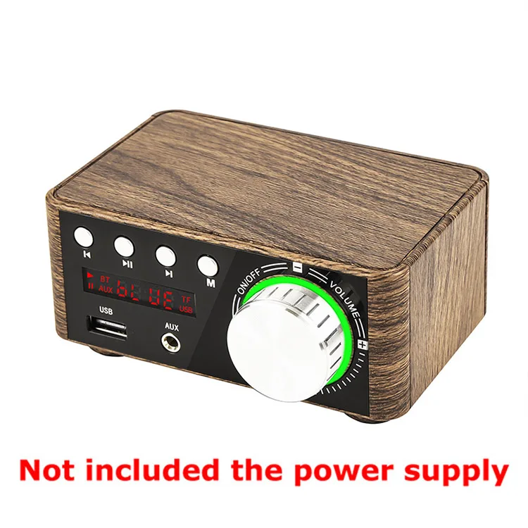 Mini Digital HiFi  Bluetooth 5.0 Power Class D Amplifier Audio Amp 50W*2 Home Theater Car Marine USB TF-Card AUX IN 