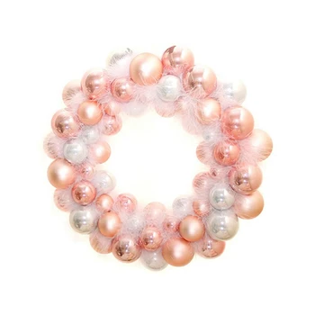 

55 Balls Make Up Christmas Wreath Decorations Ball Badminton Ring New Year Christmas Tree Decorations Pink