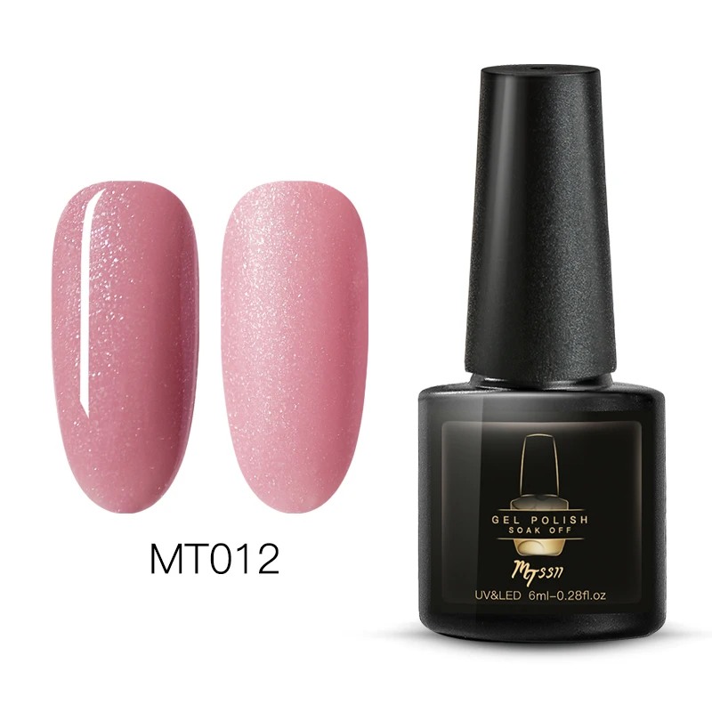 Mtssii 6ml Rose Gold Gel Nail Polish Glitter Sequins Soak Off UV Gel Varnish Color Nail Gel Polish UV Nail Gel Manicure Lacquer - Цвет: FFS05476