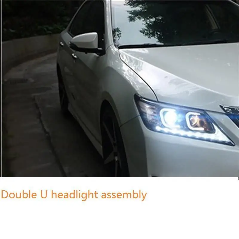 Number 2 Cob Luces Para Авто дневные ходовые фары Аксессуары Drl Светодиодные Автомобильные фары задние фары 12 13 14 для Toyota Camry - Цвет: Number 2