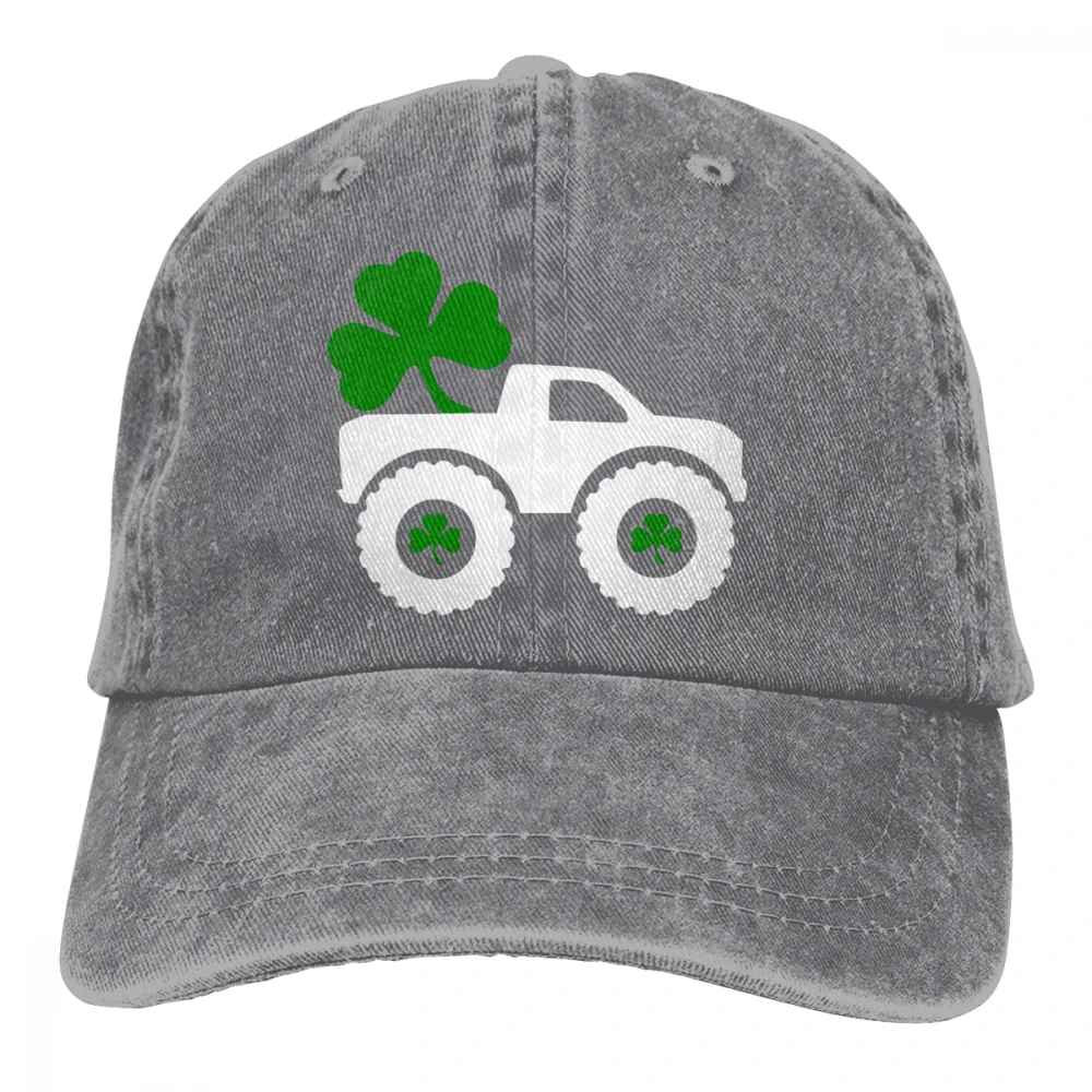 Shamrock грузовик Casquette черный унисекс Мужские Женские джинсовые бейсболка с ремешком кепки Регулируемый Гольф папа шляпа