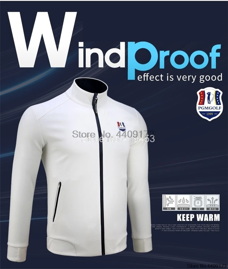 Pgm ветрозащитная куртка для гольфа, мужская спортивная куртка на молнии с длинным рукавом, осенне-зимняя ветровка, куртки D0577