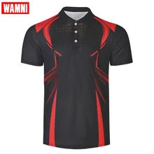 WAMNI брендовая деловая 3D Повседневная рубашка-поло с отложным воротником теннисная рубашка мужская Harajuku Спортивная пуговица высокого качества спортивный костюм для поло