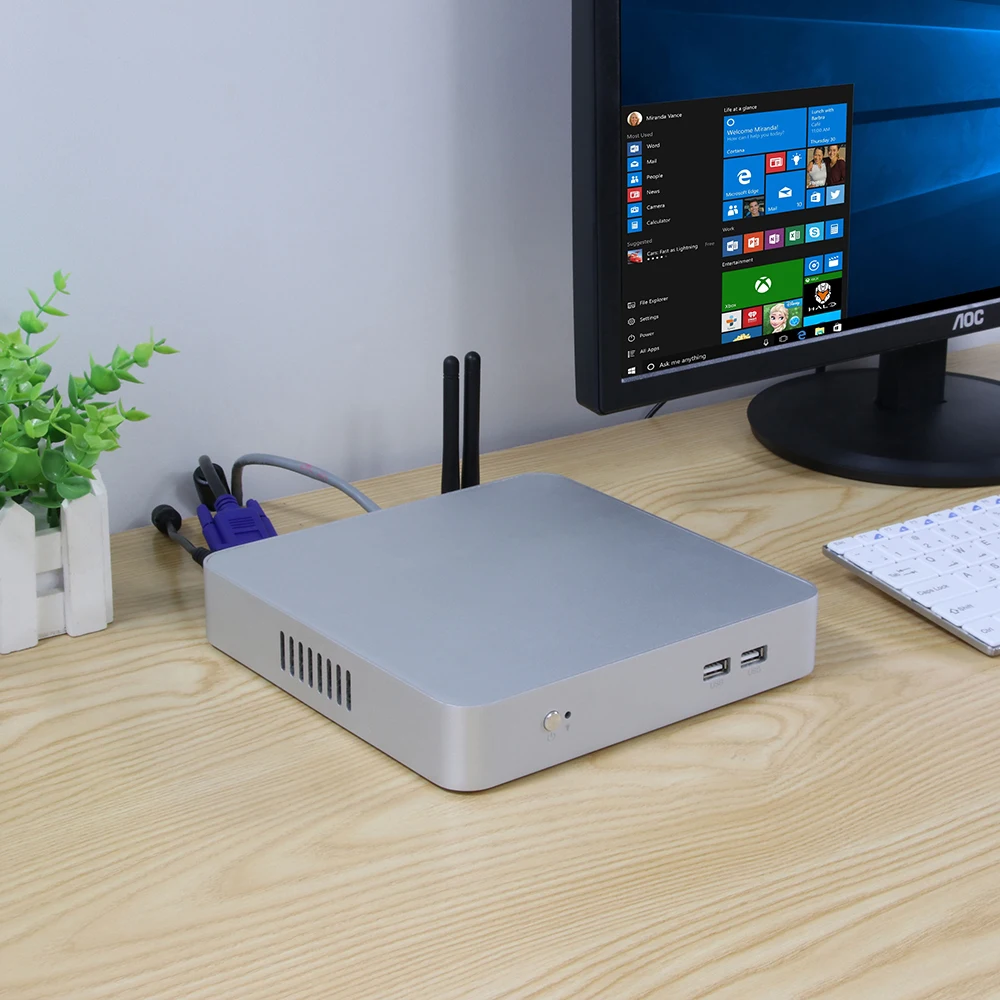 Мини ПК Intel Core i7 4500U 7500U i5 7200U 3317U i3 Windows 10 DDR3L ОЗУ mSATA SSD HDMI VGA WiFi Gigabit Ethernet 6xusb 4K HTPC|Мини