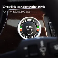 

One-click To Start The Decorative Circle For BMW 3 Series E90 E92 Car Protection Decoration Interior Stickers Styling Access