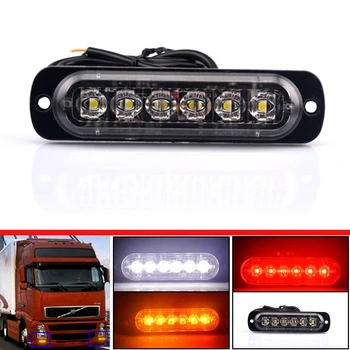 

6 Lamp Ultra-thin Warning Light Motorcycle Leather-card Explosion-flash Lamp 12-24v Universal Ultra-thin Explosion-flash Lamp