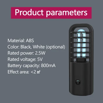 

UV + Ozone Sterilizing Lamp USB Sterilizer Light Rechargeable Ultraviolet UVC Sterilizer LED Light Germicidal Disinfection Lamp