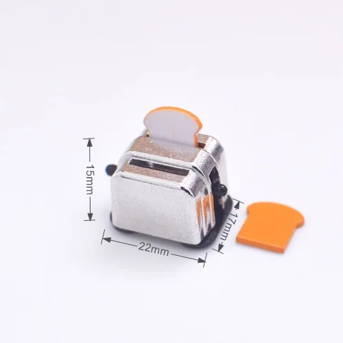 1/12 Scale Miniature toaster Mini Bread Machine with breads Dollhouse furniture figurines Shooting props | Дом и сад
