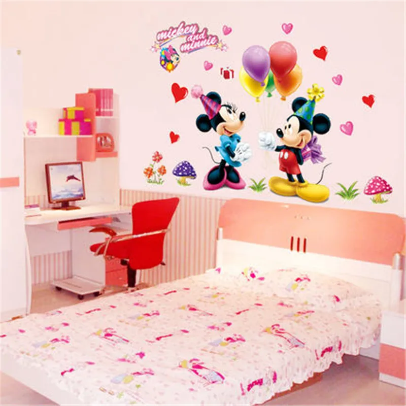 Disney Mickey Minnie Mouse Baby Home Decals Wall Stickers For Kids Room Baby Bedroom Wall Art Nursery Amusement Park DIY Poster Disney Mickey Minnie Mouse Baby Home Decals Wall Stickers For Kids Room Baby Bedroom Wall Art Nursery Amusement Park DIY Poster