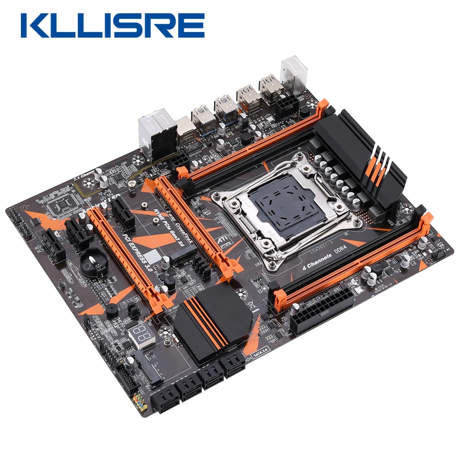 Материнская плата Kllisre X99 LGA 2011 3 с разъемом M.2 NVME поддержка Wi Fi двухканальный DDR4 ECC