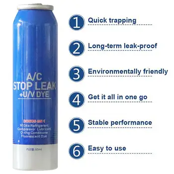 

Upgrade Blue Bottle Air Conditioner Leak Repair Agent Durable Wear-resistant Air Conditioner Refrigerant Plugging Agent Sealant