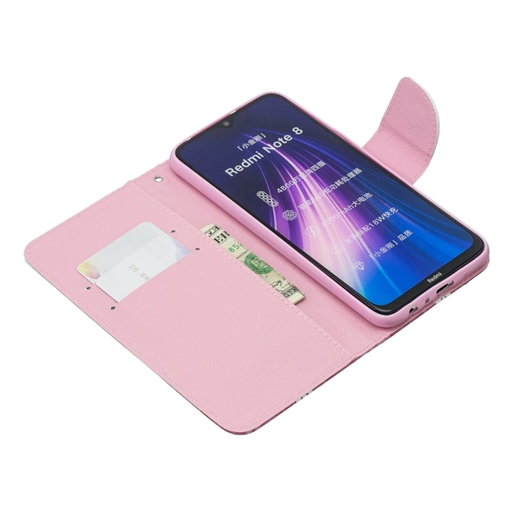 Чехол для Xiaomi Redmi Note 8, чехол с милым котом, пандой, единорогом, совой, кожаный флип-кошелек, чехол для телефона s для Redmi Note 8, чехол Etui Xiomi