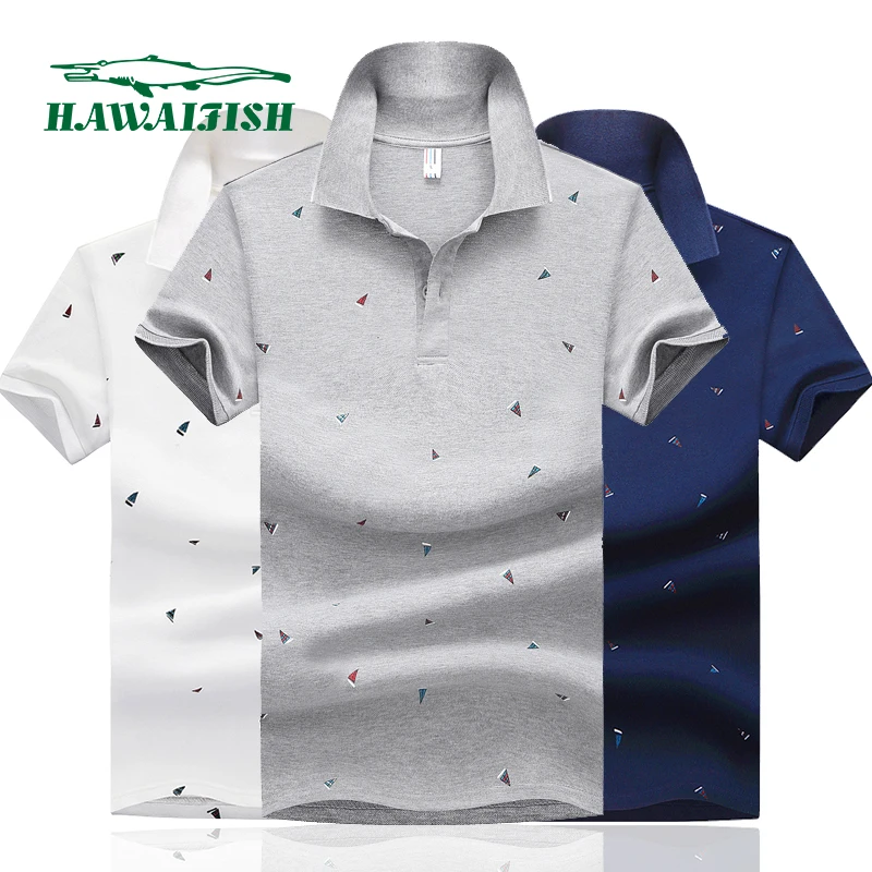 

2021 short sleeve t-shirt men's printed polo shirt summer slim shirt collar men's polo shirt Men's business polo shirt