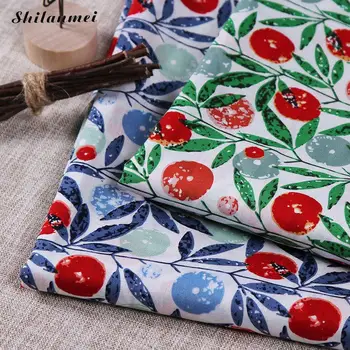 

1.42m*2m Printed Cotton Fabric Quilting Fabric Sewing Material For Diy Handbag Patchwork Clothing Fabric Cherry Home Sewing