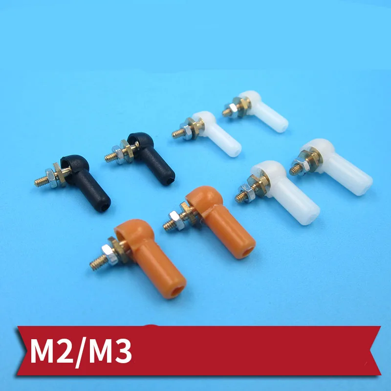 M2 M3 Ball Head Buckle 2mm 3mm Linkage Pushrod Stopper Connector Servo Pull-rod Ball Joint/Tie Rod Ends for RC Boats Server Part