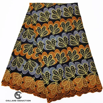 

CS High Quality African Swiss Voile Lace Fabric With Stones Soft Embroidery Dry Voile Lace Materials In Switzerland Four 2020