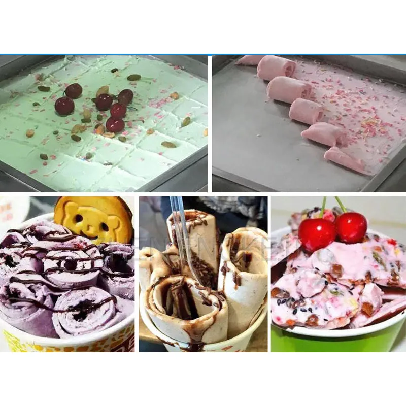 Commercial Use Ice Cream Rolls Machine Thailand Fry Rolls Ice Cream Machine,  Flat Pan Fried Ice Roll Yogurt Machine - Ice Cream Makers - AliExpress