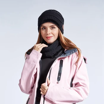 

Bluetooth Music Soft Plus Velvet Hat Winter Autumn Black Wireless 5.0 Stereo Headset Cap Scarf Set