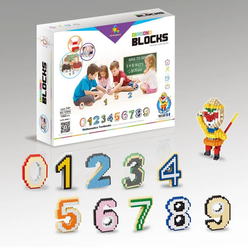 

YZ042 Micro Diamond Granule Building Blocks Arab with Numbers Educational Assembled Building Blocks Jigsaw Puzzle CHILDREN'S Toy