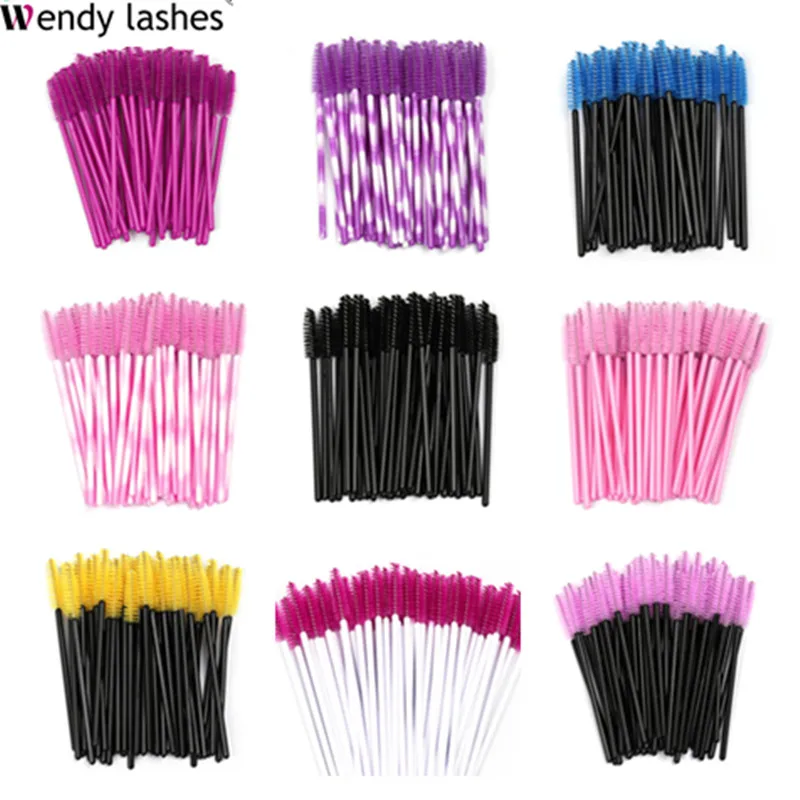 Disposable Eyelash Brushes Mascara Wands Eyelash Eyebrow Applicator Cosmetic Makeup Brush Eyelash Extension Tool Accessories afbeelding