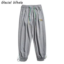 

GlacialWhale Mens Sweatpants Men Fashion 2021 Baggy Casual Joggers Running SportsPants Trousers Gray Jogging Pants Men Plus Size