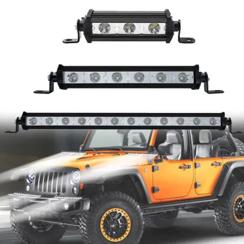 

Slim LED Work Light Bar 9W 18W 36W Single Row SUV 4X4 Truck Trailer Pickup Ultra Thin Bumper Spotlight Indicator Lamp 12V 24V