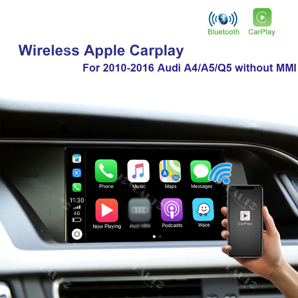 Sem fio apple carplay para 2014 2018 audi a3/a4/a5/q2/q5l/q7 mib