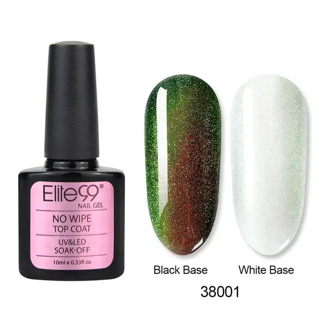 Elite99 10ml Keine-Wischen Chameleon Top Coat Soak Off Schimmer Gel Polnischen Hybrid Lacke Nail art Gel Lack emaille Maniküre