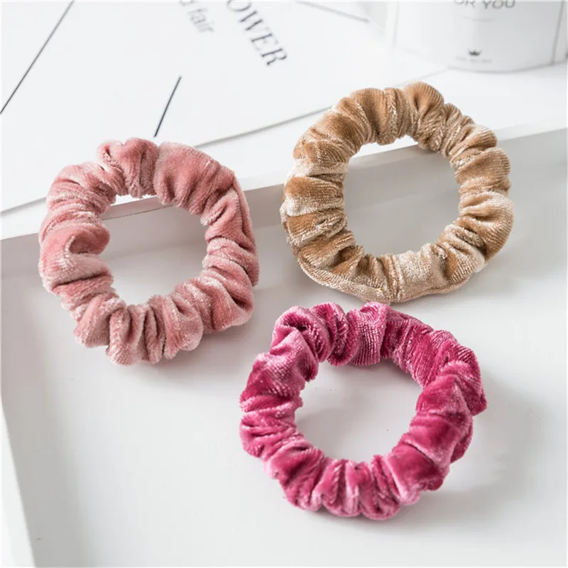 

Women Girls Velvet Scrunchie Gum For Hair Ring Rope Elastic Hair Rubber Bands Satin Ponytail Holder Headwear