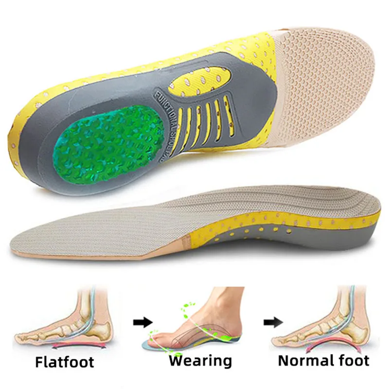 Pvc Orthopedic Insoles Orthotics Flat Foot Health Sole Pad For Shoes